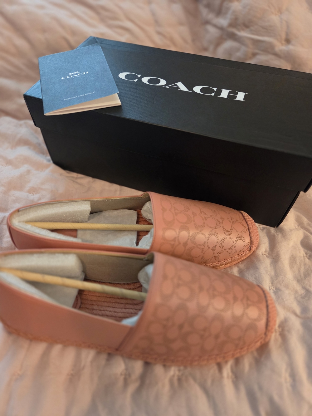 Coach Carley Candy Pink Signature Espadrille Flats